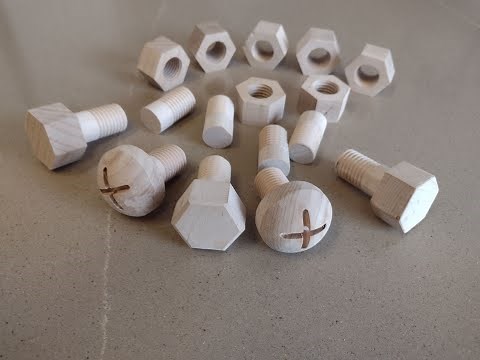 Making Wood Nuts and Bolts with my CNC
