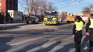 A procession has left a Dover, New Hampshire hospital where several firefighters injured battling a fire earlier today in Berwick were taken. Officials have provided no updates on the firefighters or their conditions. https://bit.ly/2UeT9nl | WMTW-TV