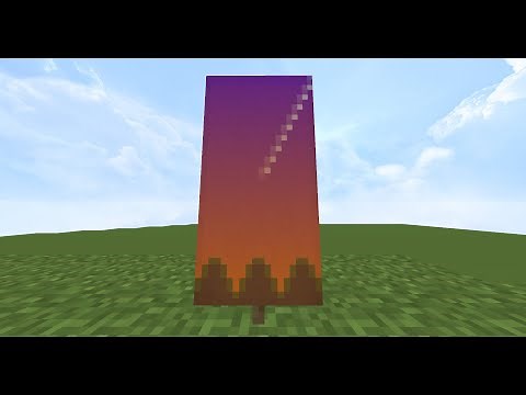 Mountain Sunset Banner In Minecraft