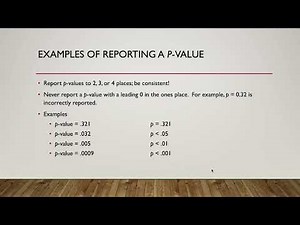 How to Report P-values, MATH5130