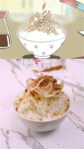 Anime Sea urchin Rice in Real Life!🦑🍚 #shorts #atashinchi