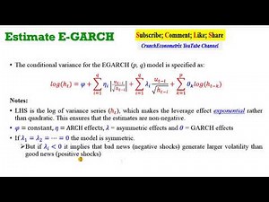 (EViews10): How to Estimate Exponential GARCH Models #garchm #tgarch #egarch #igarch #cgarch #arch