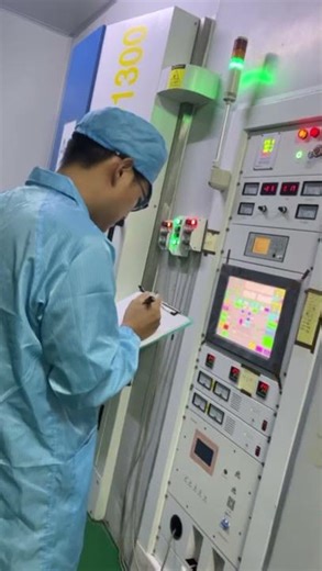 Daily inspection of the optical coating workshop #filters #science#optics #optical #glass #filters