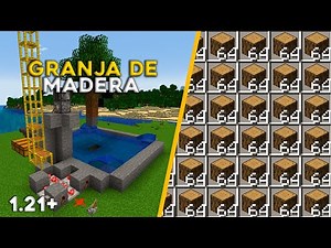 🔥 Cómo Hacer una GRANJA DE MADERA (más Fácil) en Minecraft 1.21+