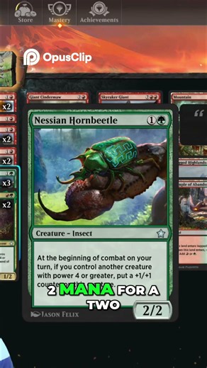 Nessian Hornbeetle Grow Your Deck POWER Every Turn! #mtgarena #mtg #freetoplay