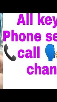 All Keypad Mobile settings call voice change