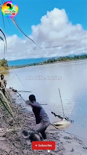 Bow vs Crocodile? Intense River Survival Moment 🏹🐊 #survivalskills #crocodile #bowhunting #shorts