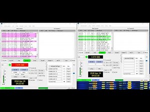 One Minute sample of TWO instances of WSJTX FT8 with Icom 7610 dual watch