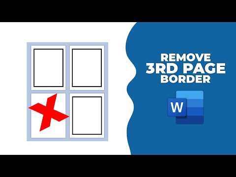 How to remove the third page border in Word