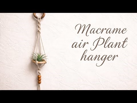 Macrame Air Plant Hanger | Boho Macrame Air Plant Hanger Tutorial | DIY Macrame Air Plant Hanger