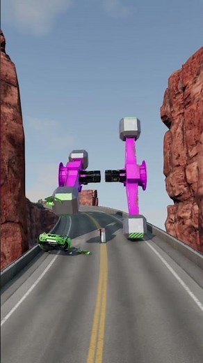 INSANE Police Car vs GIANT Crusher 😳💥 #beamngshorts #fypage #shorts