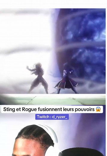 Sting et Rogue fusionnent leurs pouvoirs 😱#fairytail #animeedit #pourtoi #fr #react