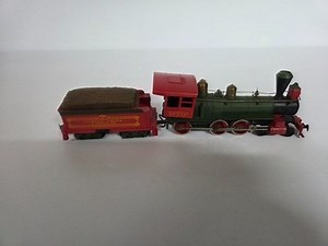 Vintage HO Scale Mantua AT&SF 4-6-0 steam loco with tender green & red - WORKS | eBay