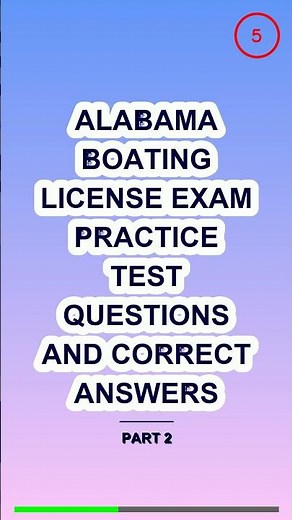ALABAMA BOATING LICENSE EXAM PRACTICE TEST QUESTIO