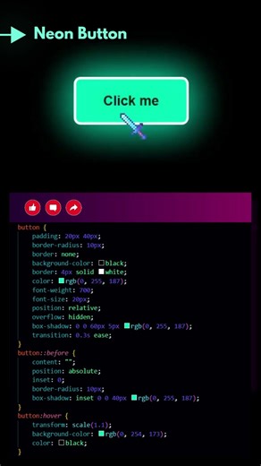 Master HTML: From Fundamentals to Advanced Skills | PART : 06 | Neon Button | #coding #ai #quiz