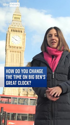 How do you change the time on #BigBen's big clock? Sky News go behind the scenes at #ElizabethTower where Big Ben mechanics prepare for a clock change.