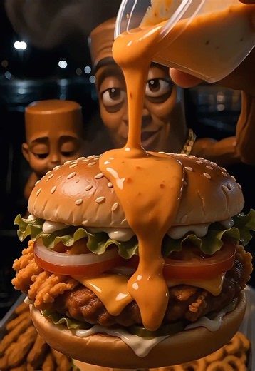 Burger King Mukbang - $TripleT Little Tung #tungtungtungsahur #mukbang #satisfying #burgerking #fyp