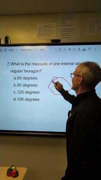 Find the interior angle of a regular hexagon #asvab #math