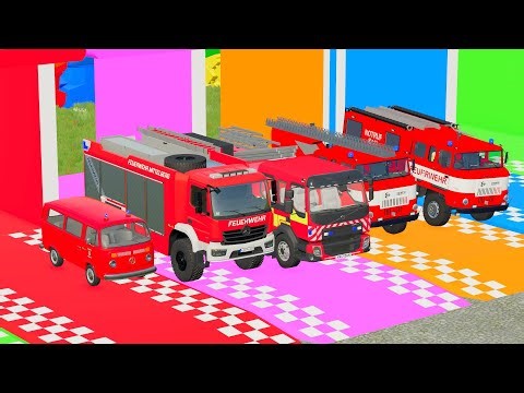 TRANSPORTING POLICE CARS, FIRE DEPARTMENT, AMBULANCE VEHICLES WITH TRUCKS #50 ! Farming Simulator 22
