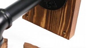 Watch Wall Mounted Baseball Bat Storage Rack, Round Burnt Wood and Industrial Pipe Baseball Bat Hanger on Amazon Live