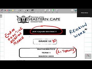 Maths Literacy Grade 12 - Term 1 : March Exam Paper & Revision Memo