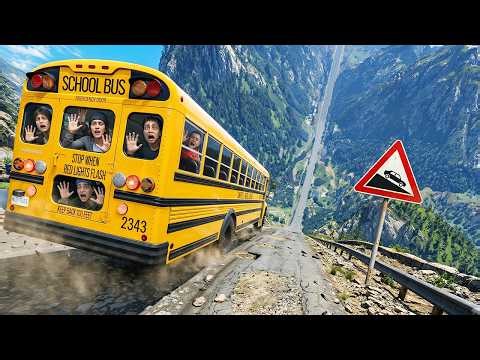 KIDS TRAPPED! School Bus on DEADLY DESCENT ► BeamNG.drive