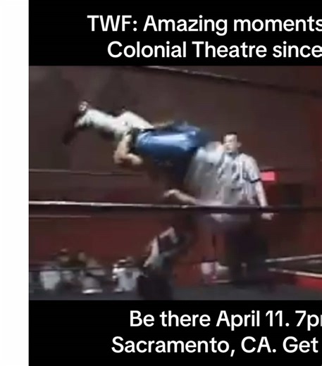 Be there!! Tix now on sale at link or QR Code or door: https://www.eventbrite.com/e/twf-riomania-xxiii-live-pro-wrestling-tickets-1979536124837?utm_experiment=test_share_listing&aff=ebdsshios TWF RioMania XXIII Live Pro Wrestling Sat April 11, 2026 Colonial Theatre 3522 Stockton Blvd Sacramento, CA Doors 6:30pm Bell 7pm All ages #wweraw #wwe #aewwrestledream #aew #prowrestling #smackdown #wrestlingtiktok #wrestling #aewdynamite #wrestlemania #wrestlingcommunity #prowrestlingvideos #tna #twf #wre