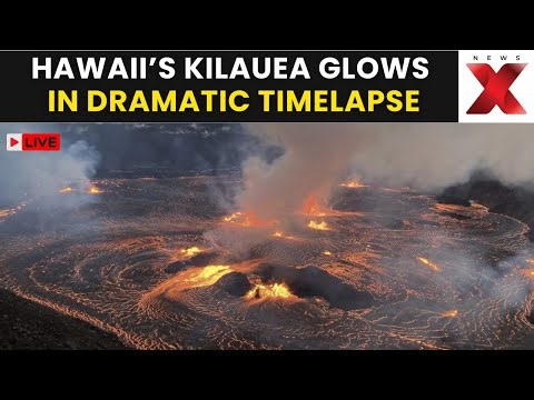 Volcano Eruption Timelapse LIVE | Hawaii's Kilauea volcano erupting from dawn to dusk