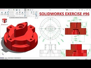 SolidWorks drawing exercise 96 | Solidworks Tutorial