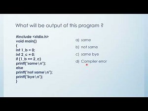 2 - Tricky logical programming MCQs, C Programming MCQs For placements test and Interview questions