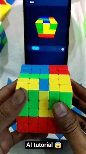 5by5 cube solve by using Ai 😱 l #cube #shortclips #video