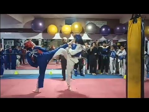 التايكواندو مبارزة رقم 2 مع البطلة هناء نادي انيرجي برشيد.Taekwondo coombat
