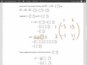 CXC Math Explained: CSEC Math Jan 2012 Paper 2 Question 11 b