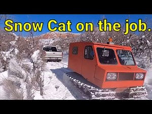 The New Snow Cat on the Job. Recovering a couple Chevy Trucks!