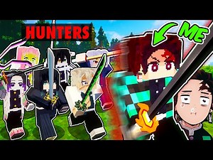 Minecraft Manhunt but SIX Hashira Are Hunting Me! | Demon Slayer Manhunt