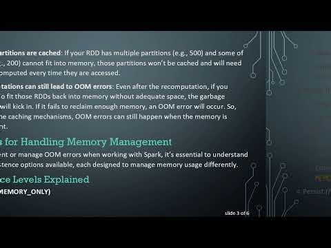 How Does Spark Handle Out-of-Memory Errors with Cached Data?