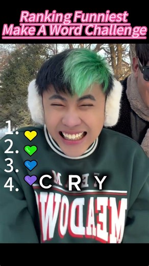 Ranking Funniest Make A Word Challenge #make a word #challenge #fyp #shorts