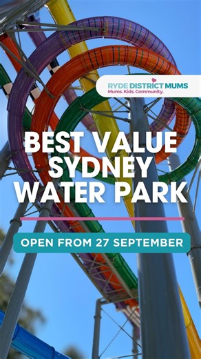 💦 Sydney’s BEST waterpark under 30 mins from Ryde! 🚗☀️ ✨ What you’ll find at Aquatopia: 🌊 Giant wave rider 🌀 20m monster water slides 💦 10m high giant slides 🛝 Adventure aqua tower with tipping bucket slides 👶 Toddler water play area 🏖️ Cabanas & shelters to book for the day ☂️ Shade sails with loungers to chill out 🌟 Suitable for babies to teens probably 14-15 years 📅 Open daily 11am – 4pm 👉 From September to April school holidays (inclusive). Opening soon on 27th September! 👨‍👩‍👧