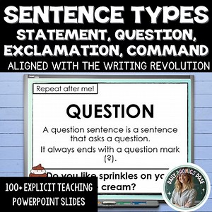 Sentence Types Statements, Questions, Exclamation, Command | TWR Aligned Slides