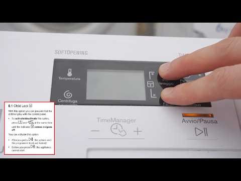 How to UNLOCK Electrolux washing machine Key & Child LOCK