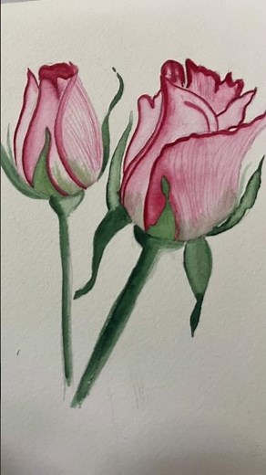 Satisfying Rose Painting Process | Easy Art for Beginners