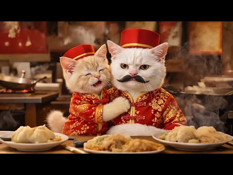 Master Cat of a Chinese Restaurant is Chibi-Nyan Teacher! He Taught him how to Cook Chinese Food!!🐈