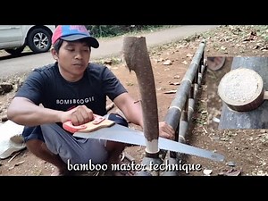 Making bamboo stairs