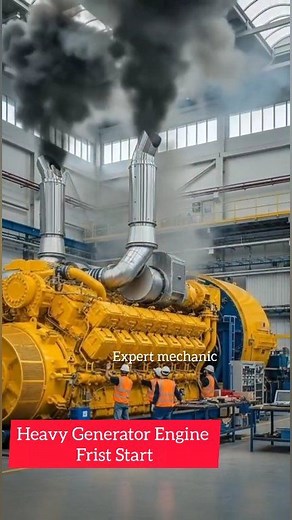 Heavy Generator Engine Frist Start tasting #Expert #mechanic #foryourpage #reelschallenge | Expert Mechanic