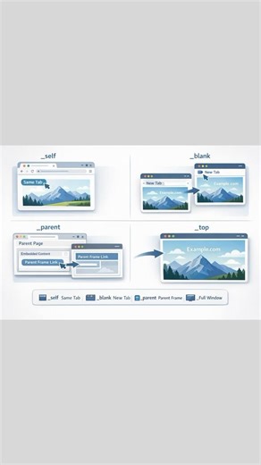 HTML Target Attribute Explained (_self, _blank, _parent, _top)