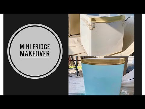HOW TO PAINT A MINI FRIDGE - thrift flip