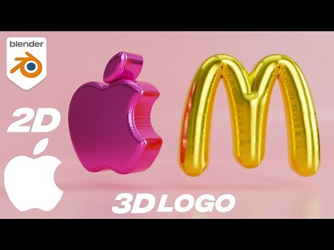 Easy Convert 2D Logo to 3D In Blender With Inflated Effects