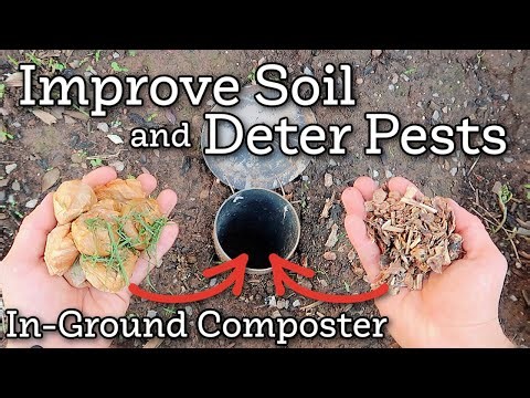 What to put in a in-ground composter to improve soil and deter pests