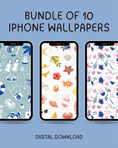 Beach Phone Wallpaper Bundle: 10 Sea-themed Backgrounds (digital Download) - Etsy UK