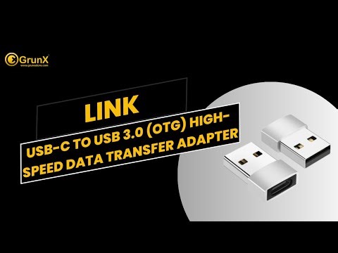 Grunx-Link - USB-C to USB 3.0 (OTG) High-Speed Data Transfer Adapter